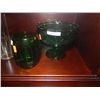 Image 1 : GREEN ART DECO GLASWARE - 2 PC