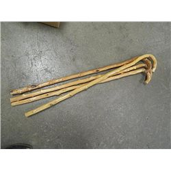 WOOD CANE BAMBOO - EACH DIFFERANT - 4 PER LOT -NEW