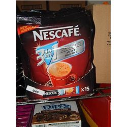 NASCAFE PRE-MIXED INSTANT COFFEE  - SINGLE SERVINGS -BOX OF 6 BAGS OF 15 = 90 CUPS OF COFFEE