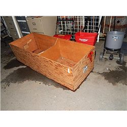 LARGE WOOD BOX WITH HANDLES