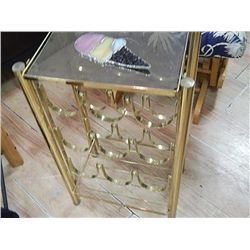 BRASS & GLASS WINE RACK
