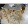 Image 1 : BRASS & GLASS WINE RACK