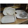 Image 1 : WHITE SERVING DISHES & LARGE SCALLOP SHELL PLATES AND OTHERS