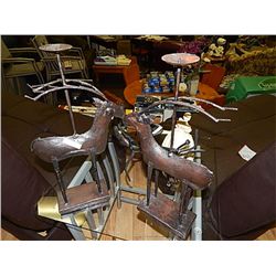 REINDEER CANDLE HOLDERS - 2