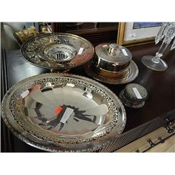 LOT OF SILVER PLATE ITEMS