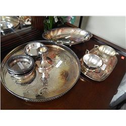 LOT OF SILVER PLATE ITEMS