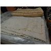 Image 1 : QUEEN EMBROIDERED COMFORTER, BED SKIRT AND PILLOW CASES (2)