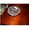 Image 1 : PINWHEEL CRYSTAL TRIANGLE DISH WITH 3 FEET