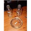 Image 1 : VINTAGE GLASS ASHTRY & MILK BOTTLES
