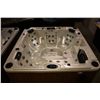 Image 2 : CAL SPAS 8' HOT TUB WITH WHITE PEARLESCENT INTERIOR AND TEAK EXTERIOR. COMES WITH: 64 JETS,