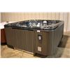 Image 2 : CAL SPAS 8' HOT TUB WITH BLUE GALAXY  INTERIOR AND SMOKE  EXTERIOR. COMES WITH: 60 JETS,