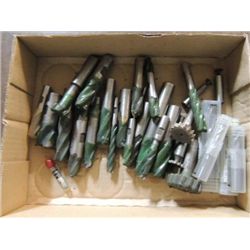 BOX LOT ASSORTED FLUTED END MILLS