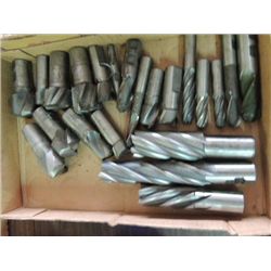 BOX LOT ASSORTED SIZES MACHINIST END MILLS