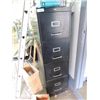 Image 1 : 4 DRAWER BLACK METAL FILE CABINET
