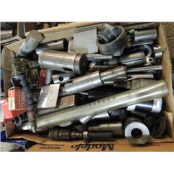 BOX LOT OF MISCELLANEOUS MACHINIST TOOLS