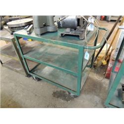 METAL 3 SHELF SHOP ROLLER CART