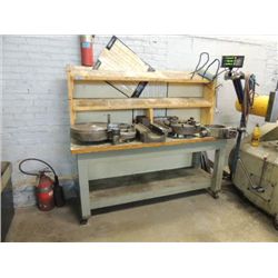 72X24 PINE CONSTRUCTION WORK BENCH & TOOL STORAGE