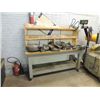 Image 1 : 72X24 PINE CONSTRUCTION WORK BENCH & TOOL STORAGE