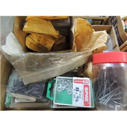 BOX LOT SHOP SUPPLIES: SCREWS, WASHERS, BOLTS &