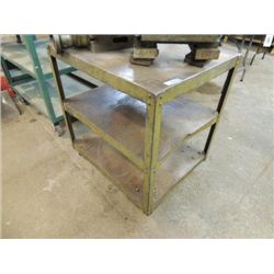 METAL 3 SHELF SHOP ROLLER CART
