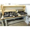 Image 1 : 72X24 PINE CONSTRUCTION WORK BENCH & TOOL STORAGE