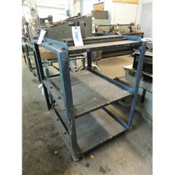 METAL 3 SHELF SHOP ROLLER CART