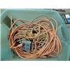 Image 1 : LOT 3 50' EXTENSION CORDS IN TUB.