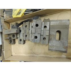 LOT 8 MIXED SIZE MACHINIST CHUCK JAWS.
