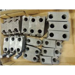 6 SETS OF 3 MACHINIST CHUCK JAWS.