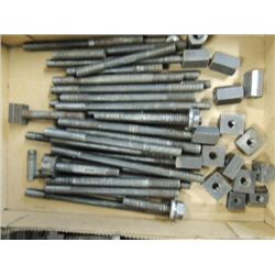 ASSORTED BOX LOT 1/2" CLAMPS & STUDS