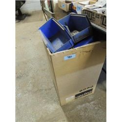 LARGE BOX LOT INDUSTRIAL PLASTIC ORGANIZER TRAYS