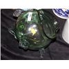 Image 1 : GLASS FISH BOWL - GREEN - SHAPED LIKE FISH