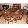 Image 1 : VINTAGE CHAIRS WITH LEATHER SEATS X 4