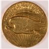 Image 2 : 1907 $20.00 HIGH RELIEF St. GAUDENS GOLD!  AU-58  FLAT RIM VARIETY,