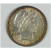 Image 1 : 1908-D BARBER HALF DOLLAR, MS-65 GEM, PRETTY GOLD COLOR ON RIMS,  WHITE CENTERS!