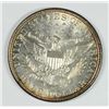 Image 2 : 1908-D BARBER HALF DOLLAR, MS-65 GEM, PRETTY GOLD COLOR ON RIMS,  WHITE CENTERS!