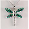 Image 2 : Natural Stone Opal Butterfly Design Pendant