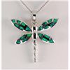 Image 2 : Natural Stone Opal Butterfly Design Pendant