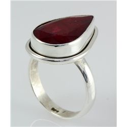 RUBY CORRUNDUM 27.64CTW STERLING SILVER RING