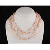 Image 1 : Rose Quartz Natural Stone Handknotted Necklace