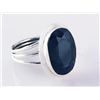 Image 2 : SAPPHIRE CORRUNDUM 25.13CTW BEZEL SILVER RING