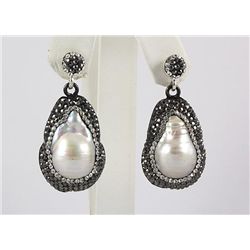 Victorian Vintage Mother of Pearl Earring