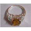 Image 1 : 3.570g Ring of Citrine & CZ Sterling Silver