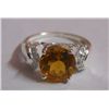 Image 2 : 3.570g Ring of Citrine & CZ Sterling Silver