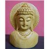 Image 1 : Hand Carved Wooden Buddha Bust Sculpture