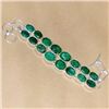 Image 2 : 19.20g Bracelet of Emerald Sterling Silver