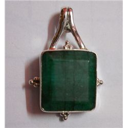 5.90g Pendant of Emerald in silver