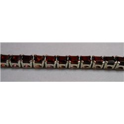 13.500g Bracelet of Garnet Sterling Silver