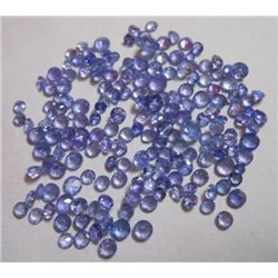 Natural African Tanzanite Round Shape Loose Cut Stone of Mix Sizes of total weight 19.80 Ct