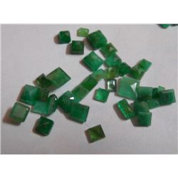 Natural African Emerald Cut stones of Square shapes of total weight 14.30 ct